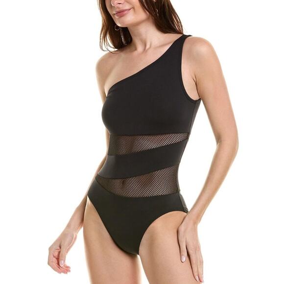 CARMEN MARC VALVO spliced Mesh One Piece Swimsuit‎ Womans size 6 - Picture 1 of 7